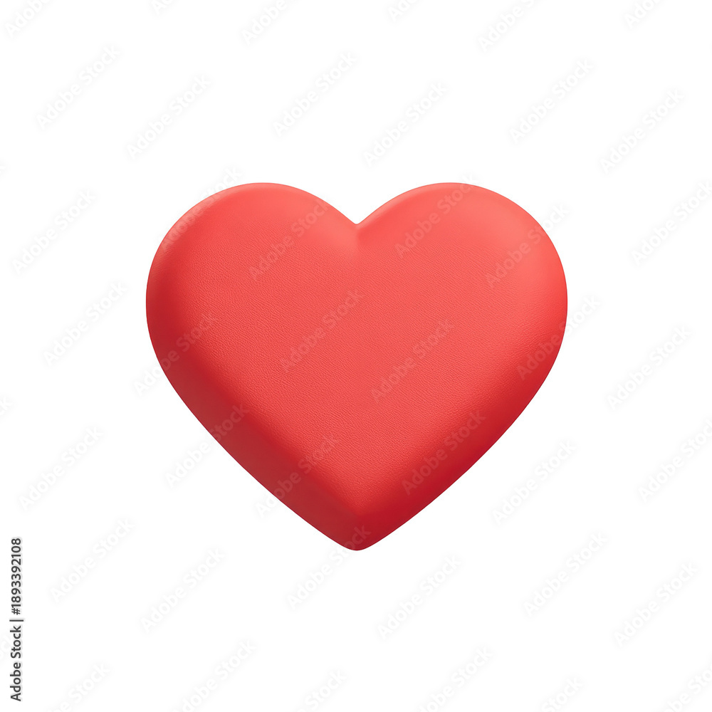 Fototapeta premium A vibrant, solid, red heart