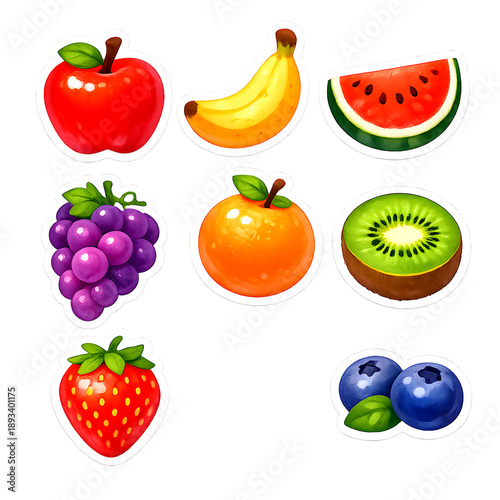 Cute 3D Fruit Icons Collection