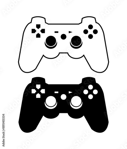 Gaming Controllers Outline and Solid Icons
