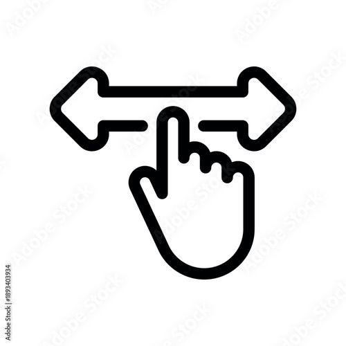 Hand Gesture Swiping Left and Right Icon