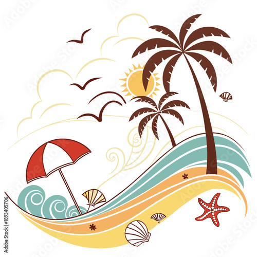 You Re In Control Warm Weather Lifestyle Abstract  SVG Vector Design