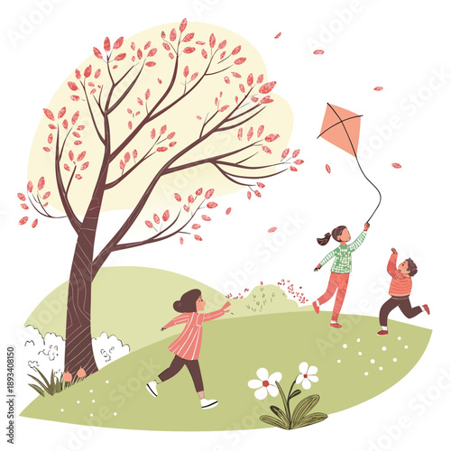 Spring Outdoor Movement Illustration  White Backgr (3) SVG Vector Design