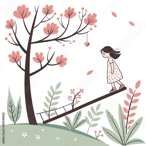 Spring Outdoor Balance Illustration  White Backgro (3) SVG Vector Design