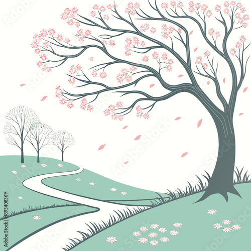 Spring Outdoor Lifestyle Abstract Illustration  Wh (1) SVG Vector Design