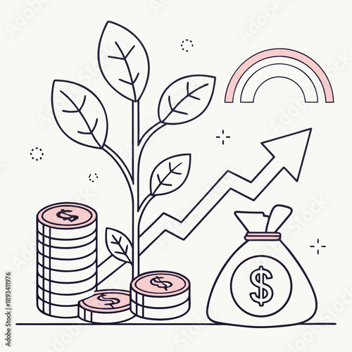 Startup Funding And Investment Illustration  Minim (2) SVG Vector Design