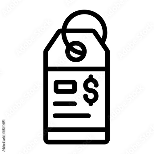 price tag Line Icon