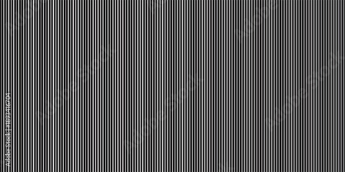 Narrow black-white vertical lines. Symmetric geometric ornament. Striped seamless pattern, abstract wallpaper. Digital paper for textile print, page fill. Vector