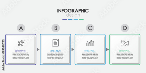 Timeline for infographics template graphs presentations and business concept charts with 4 options.