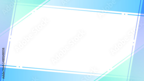 シンプルなデザインのフレーム、背景、グラデーション、16:9サイズ