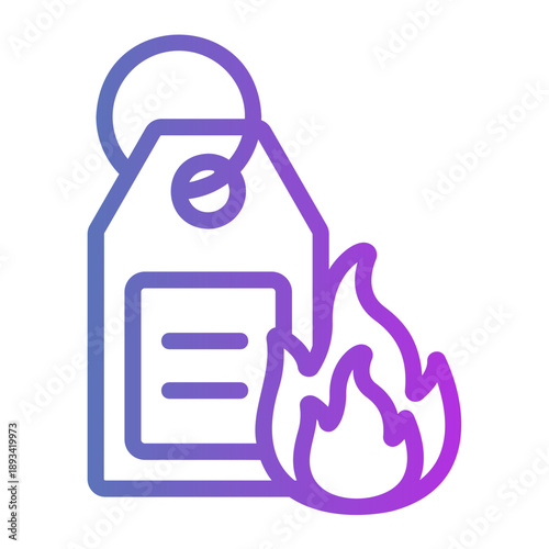 hot deal Line Gradient Icon