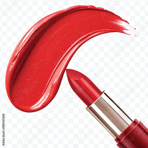 realistic 3d smooth lipstick or paint smear smudge with glossy  in different color style isolated on transparent background