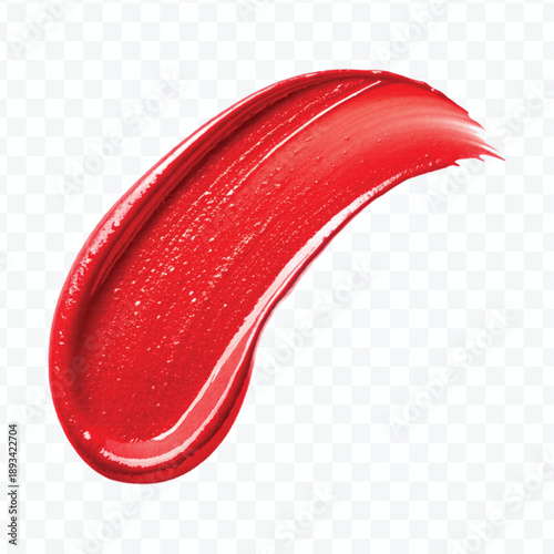 realistic 3d smooth lipstick or paint smear smudge with glossy  in different color style isolated on transparent background