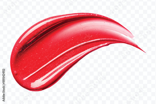 realistic 3d smooth lipstick or paint smear smudge with glossy  in different color style isolated on transparent background