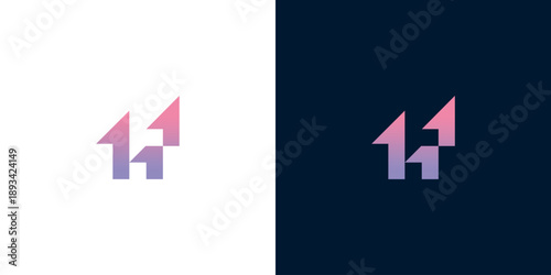 Dynamic gradient emblem symbolizing growth and progress, perfect for modern branding, digital interfaces, or innovative startup identities