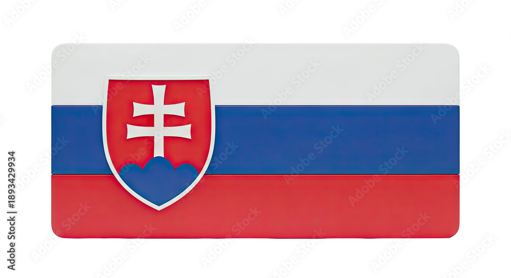 Fototapeta premium Slovak Flag Emblem