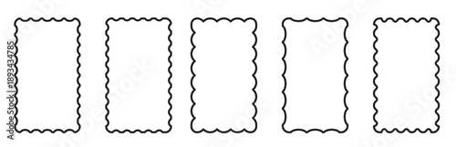 rectangular frame icons with black edges for design elements 