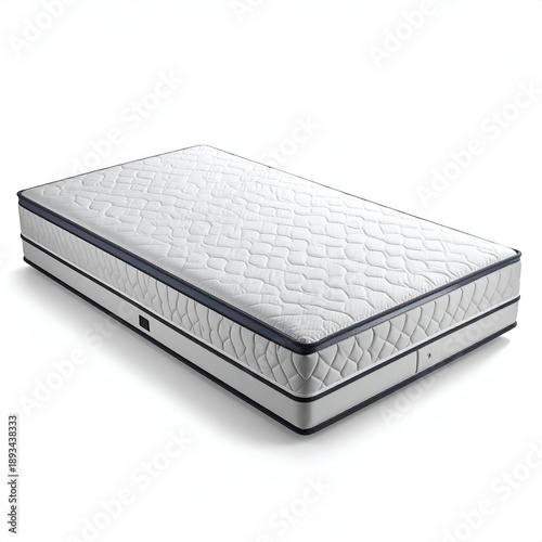 Wallpaper Mural A new, rectangular mattress with quilted top and dark blue trim Torontodigital.ca