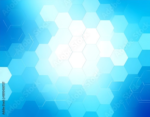 Wallpaper Mural Abstract blue honeycomb pattern with subtle lines, blurred center Torontodigital.ca