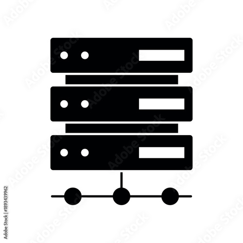 Simple Server rack hardware icon for social media, app, and web design. Vector illustration, Eps 10.