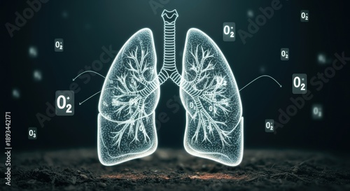 Digital lungs processing oxygen from soil