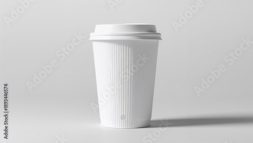 Wallpaper Mural 白いふたと白いエンボス紙で質感だけを際立てたカップの静物 Torontodigital.ca