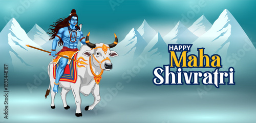 Lord Shiva Linga, Indian God of Hindu for Maha Shivratri festival of India