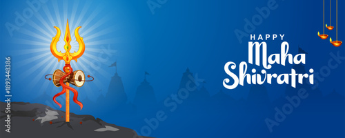 Lord Shiva Linga, Indian God of Hindu for Maha Shivratri festival of India