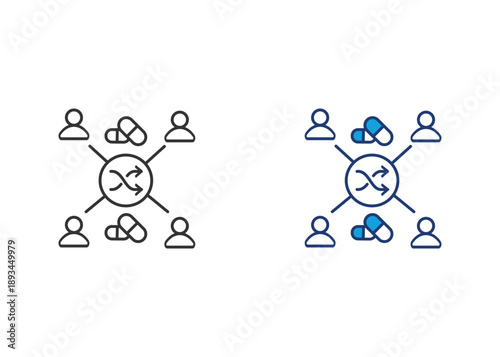 Fotografía Randomization Icon Set Multiple Style Collection