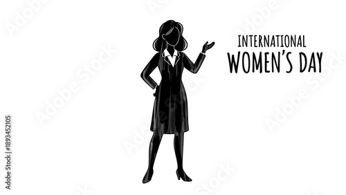 Woman Celebrating International Womens Day Illustration.