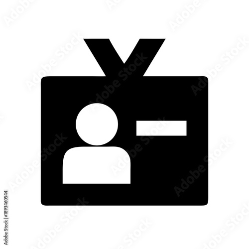ID Badge Icon Vector Illustration