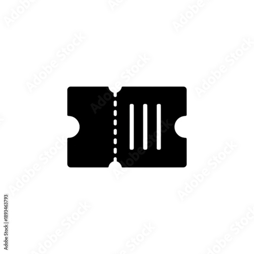 A perforated event ticket stub vector image suitable for cinema, concert, raffle, or theater admission and coupon graphics