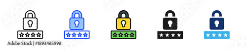 Password Mask Icon Collection With Multiple Styles