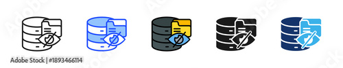 Hidden Data Icon Collection With Multiple Styles