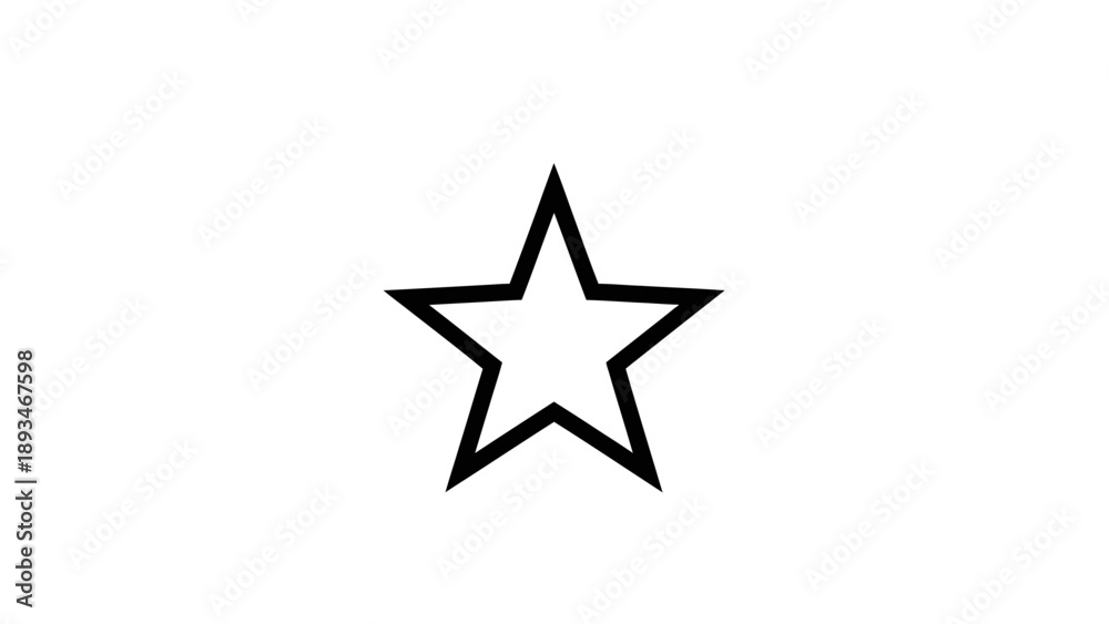 Obraz premium Black star shape icon symbol.