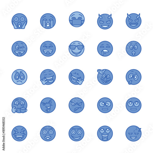 Filled Color Outline icon for emojis