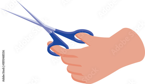 Professional using scissors for cutting hair, providing grooming services, or engaging in hairdressing work