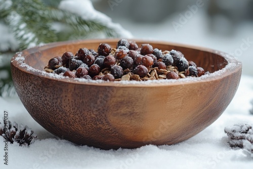 Bowl filled with nuts.