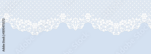 アンティーク風レースの横シームレスパターン