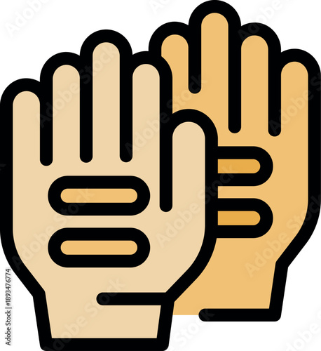 Construction worker wearing protective gloves, ensuring safety on the job site