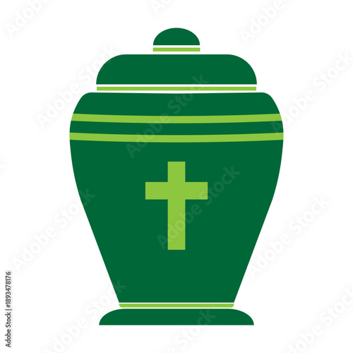 cremation urn or funeral urn icon