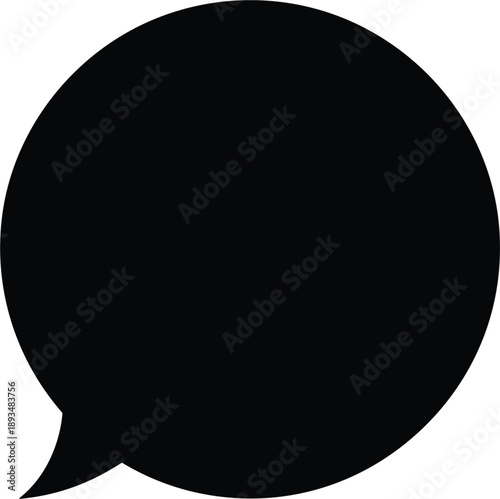 Large black speech bubble  chat bubble comment