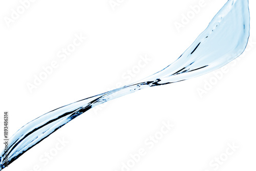 Bild auf Leinwand Water Splash With Droplets on White Background