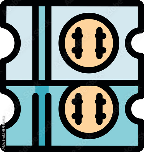 Pair of baseball tickets promising entry to a thrilling game, capturing the anticipation of a sporting event