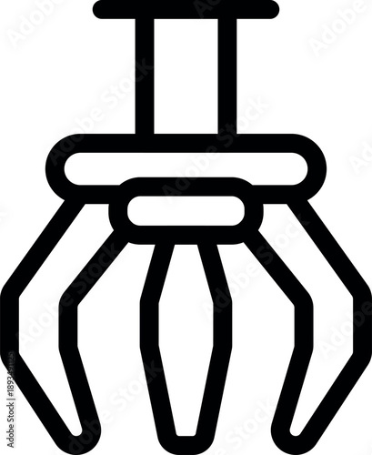 Industrial robotic arm gripper manipulating objects with precision and efficiency