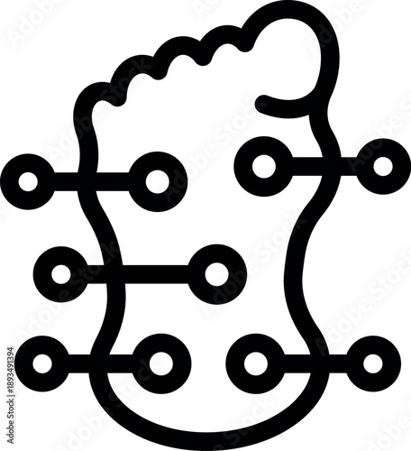 Acupressure points stimulating specific areas on the foot, promoting energy flow and overall well being