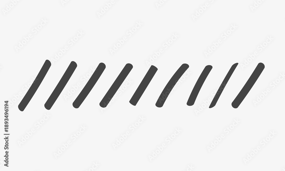 Fototapeta premium Hand drawn slash lines. Brush paint graphic. Border footer background. Vector