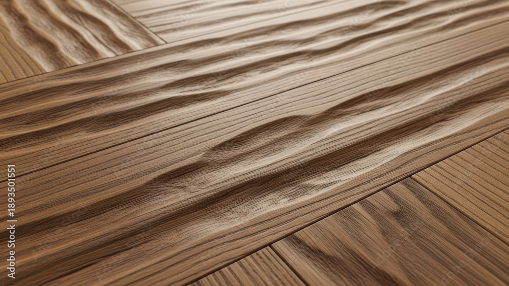 Fototapeta premium Textured wood surface with wave pattern close up