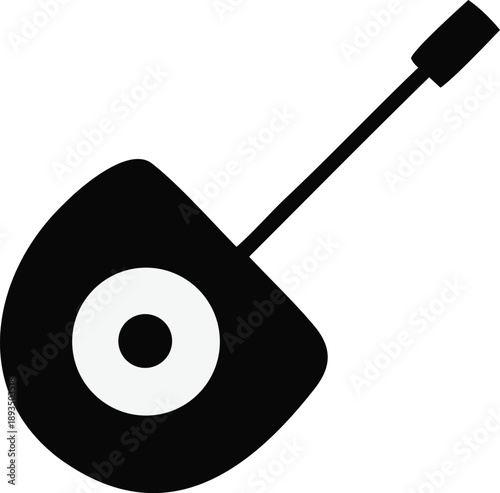 Fotografie Traditional stringed instrument with circular sound hole