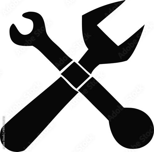 Intersecting wrenches symbolizing maintenance and repair