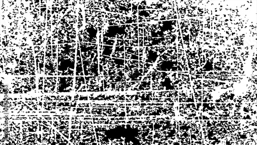 Black distressed pattern on transparent grid for vintage design overlay effects vector illustration.